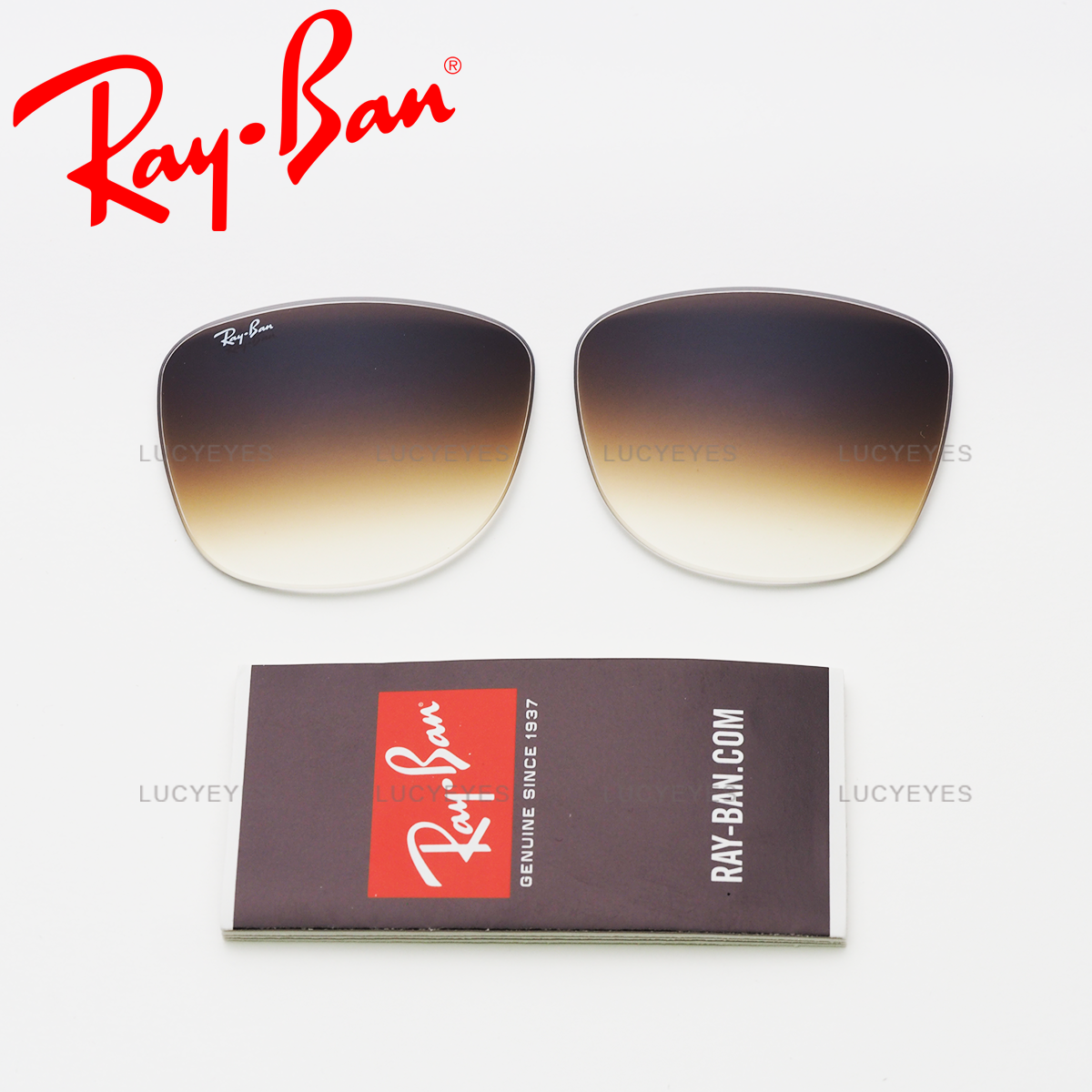 เลนส์ RAYBAN แท้ 100% RB2140F 902/51, WAYFARER เลนส์สีน้ำตาลไล่สี (ขนาด 54)