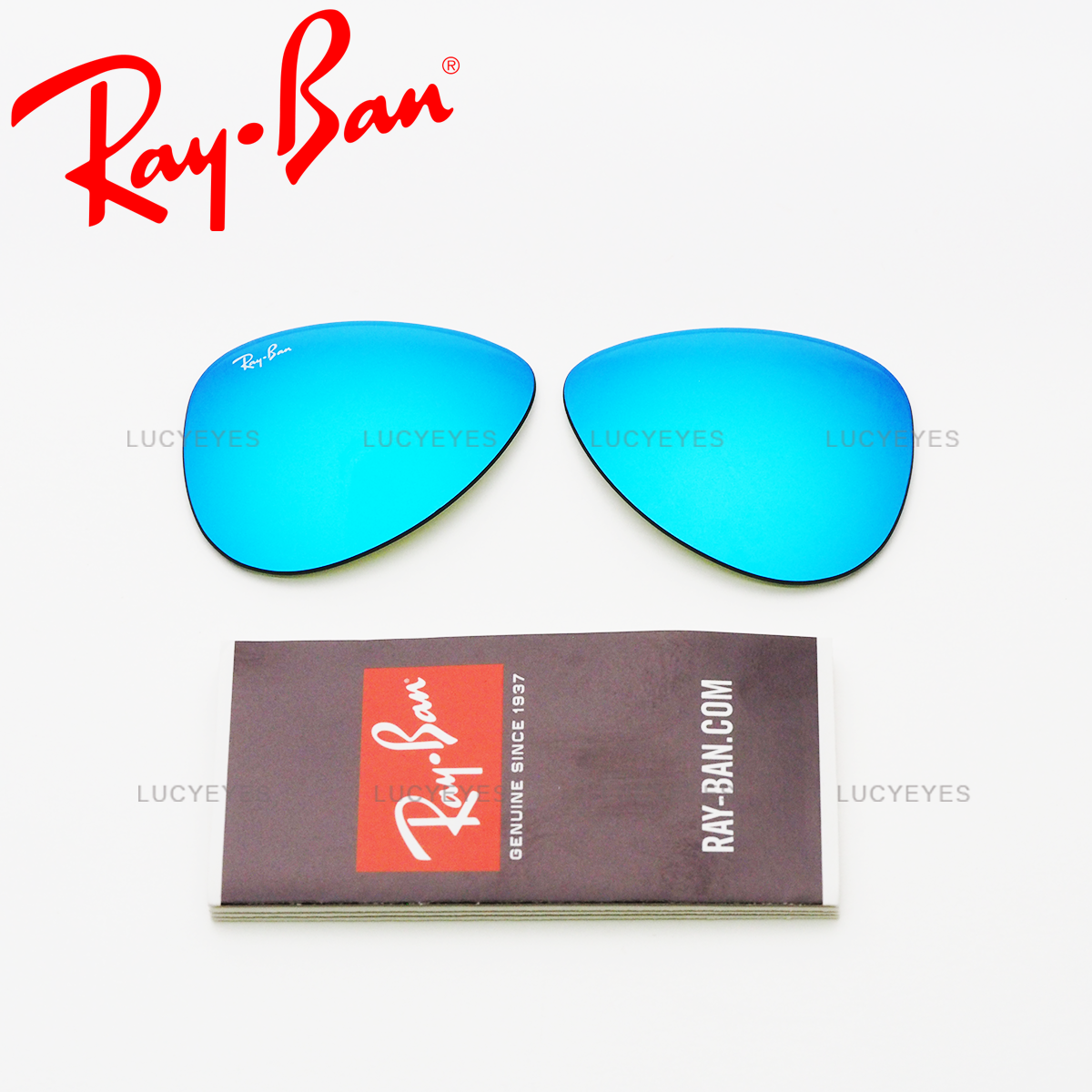เลนส์ RAYBAN แท้ 100% RJ9506S 201/55, JUNIOR ROUND เลนส์สีปรอทฟ้า