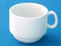 Coffee Cup Stackable,แก้วกาแฟ,ถ้วยกาแฟ(แบบซ้อนกันได้) ความจุ 0.20L.เซรามิคพอร์ซเลน Ceramics Porcelain รุ่น P0268 ทีอาร์พี.เทเบิ้ลแวร์ไทย Trp.Tablewarethai