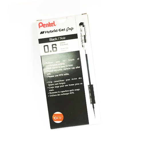 ปากกาหมึกเจล Pentel Hybrid Gel Grip K116 (เลือกสีหมึกด้านใน)