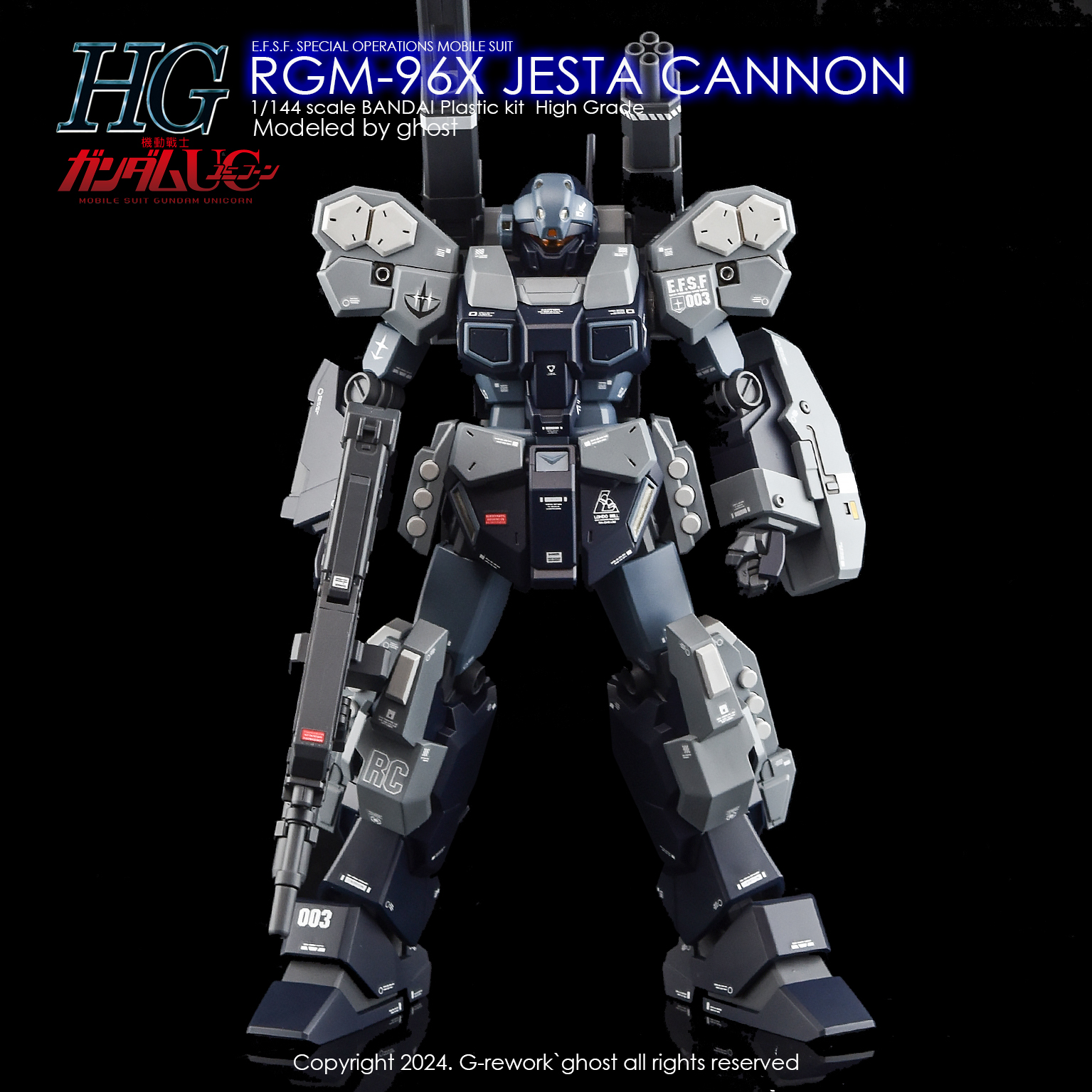 G-REWORK CUSTOM DECAL HG RGM-96X JESTA CANNON (UNICON Ver.)