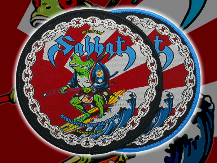 SABBAT 'Sabbatical Surfing Frog' Woven Patches
