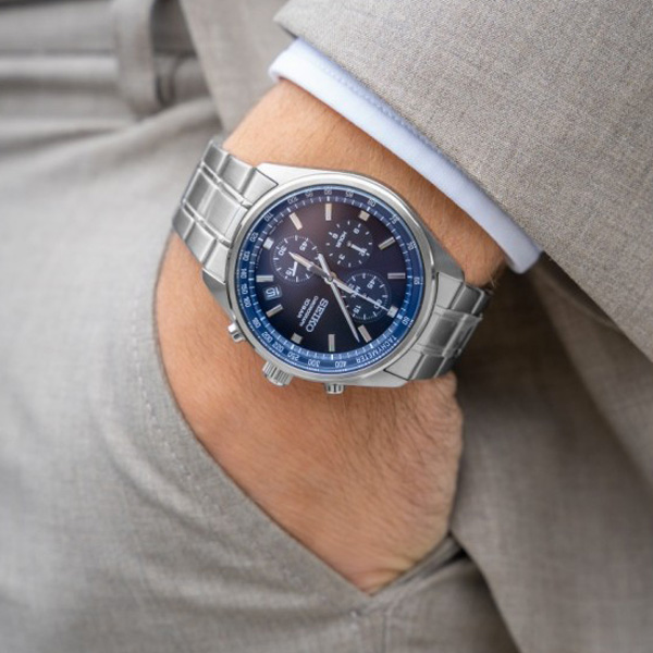 Seiko SSB377P1 นาฬิกาผู้ชาย Chronograph Watch