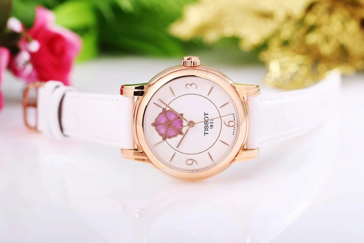 Tissot T050.207.37.017.05 นาฬิกาผู้หญิง Lady Heart Flower Powermatic 80 Women's Watch