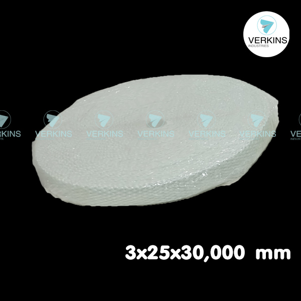 Fiberglass Tape ( เทปกันความร้อน ไฟเบอร์กลาส ) อุณภูมิ 550 C ขนาด 3x25x30,000 mm