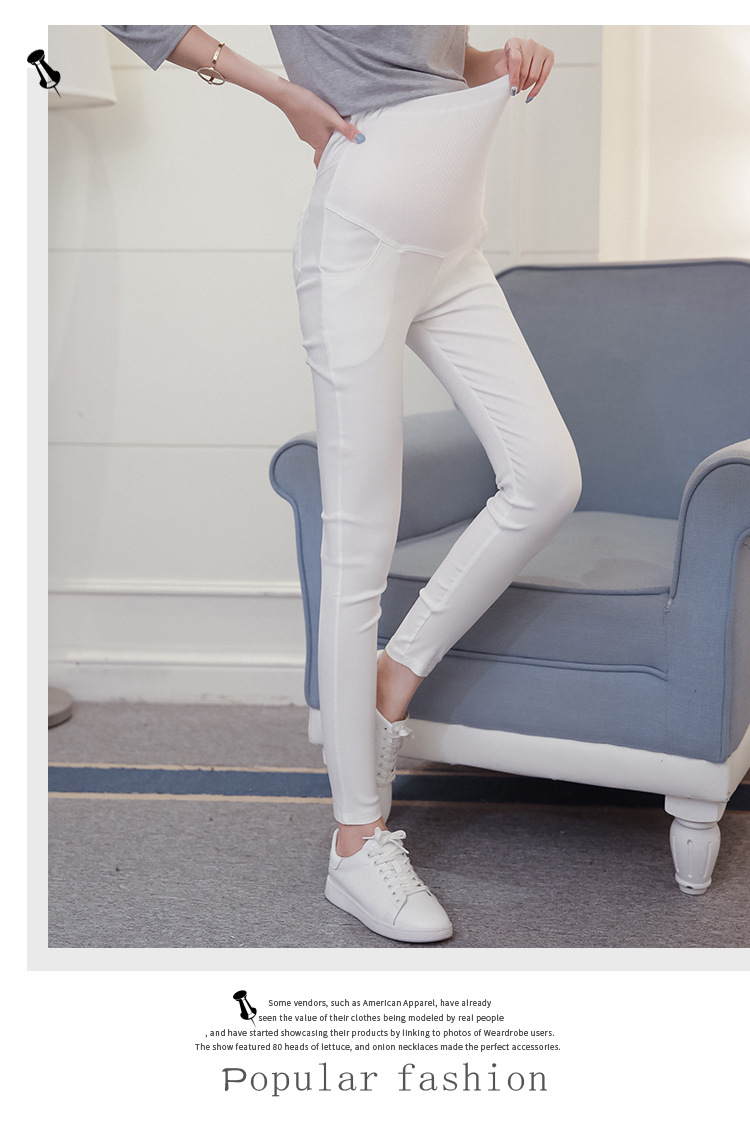 กางเกงสกินนี่คนท้อง ขายาว สีดำ มีสายปรับขนาดตามอายุครรภ์ M,L,XL,XXL