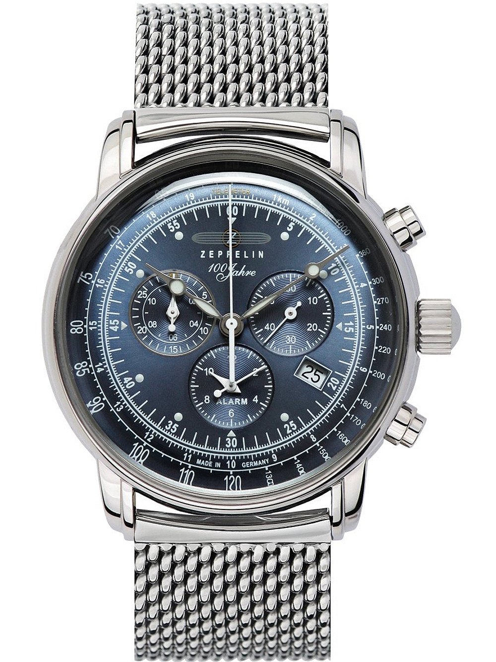 Zeppelin 7680M-3 นาฬิกาผู้ชาย Series 100 Years Zeppelin Chronograph Men's Watch Made In Germany