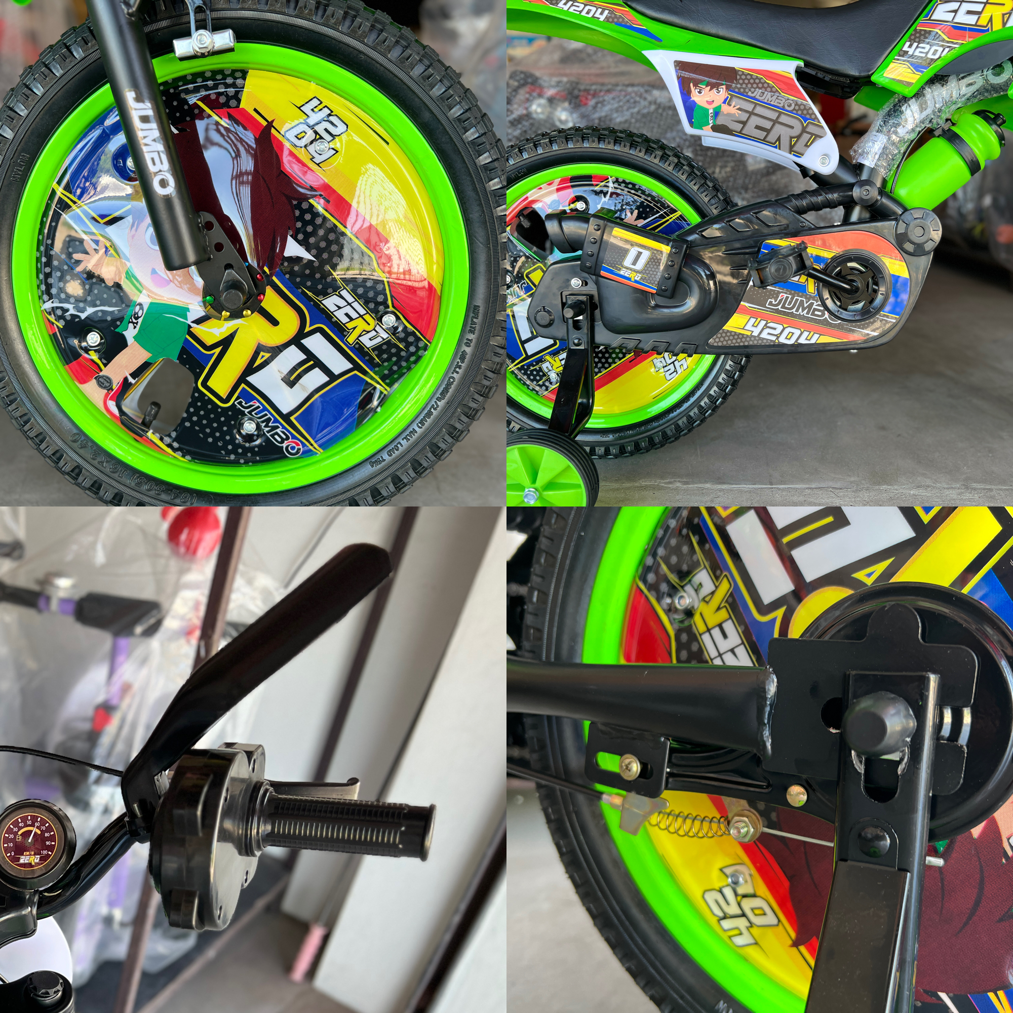 *รุ่นใหม่*จักรยานวิบากเบ็นเท็นZERO12" (ล้อใหญ่หนา, คันเร่งมีเสียง, เบาะหนังนิ่ม, เบรกจานหลัง, มีขวดน้ำ)