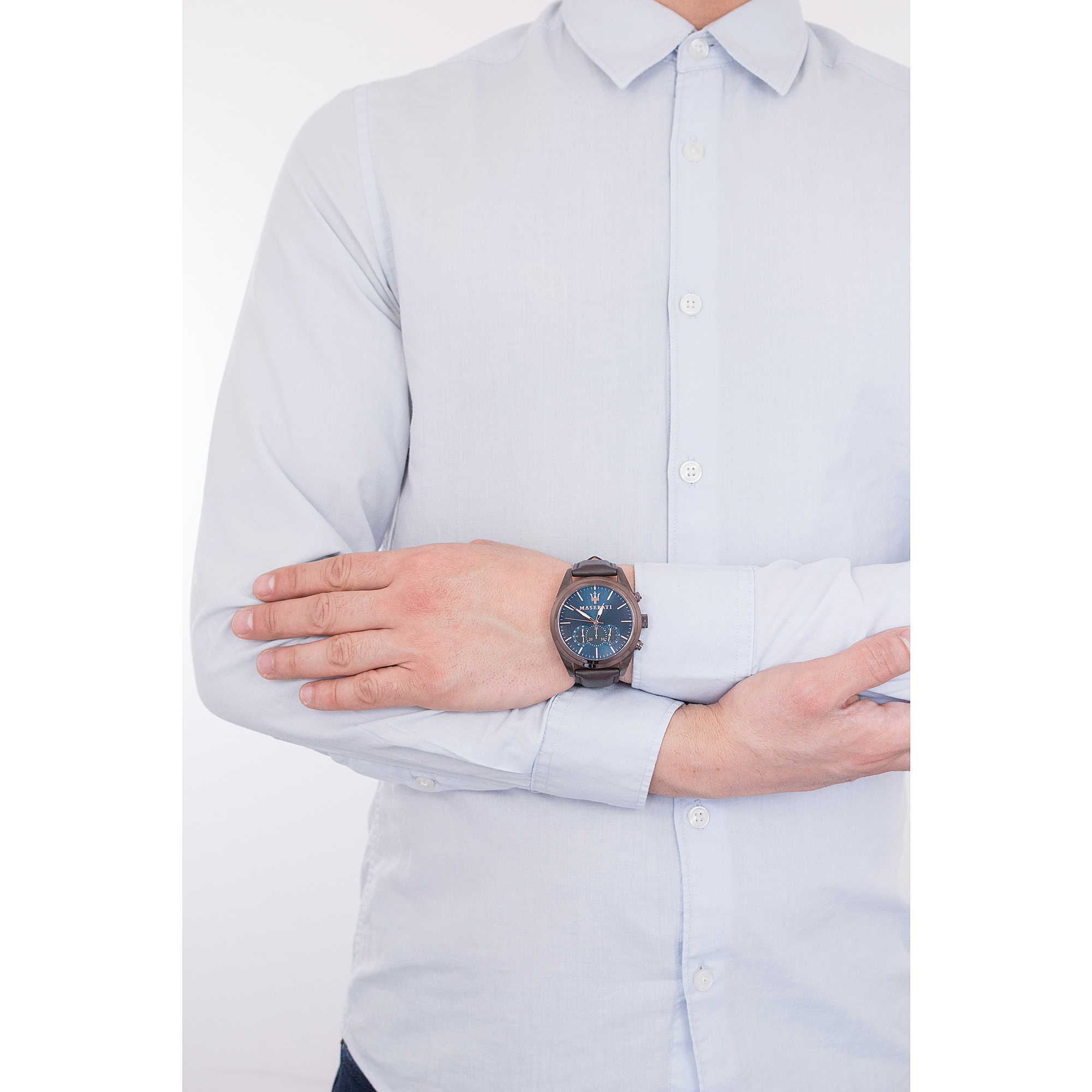 Maserati R8871612008 นาฬิกาผู้ชาย Traguardo Chronograph Quartz Men's Watch