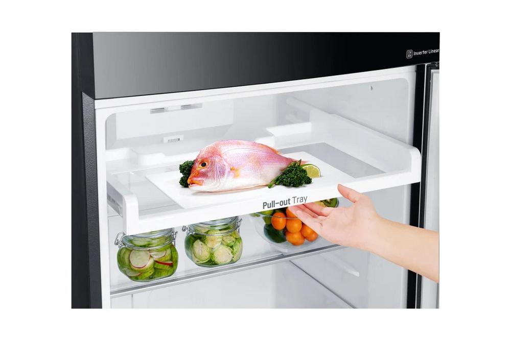 [ผ่อน0%] LG ตู้เย็น 2 ประตู (14.2 คิว,สี Black Glass) รุ่น GN-C422SGCL.ABMPLMT (ชลบุรี ส่งฟรี)