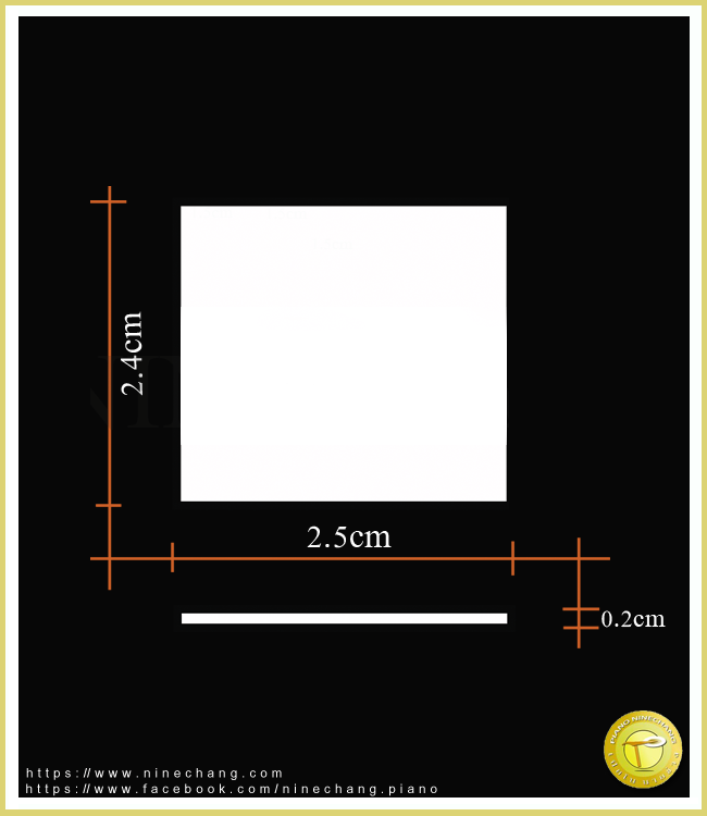23108 White key front (52 ชิ้น / Set)