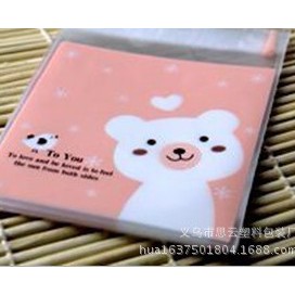 ถุงคุ๊กกี้ ฝากาว ขนาด 10x10 ซม. (95-100 ใบ) ชุดที่ 1/6