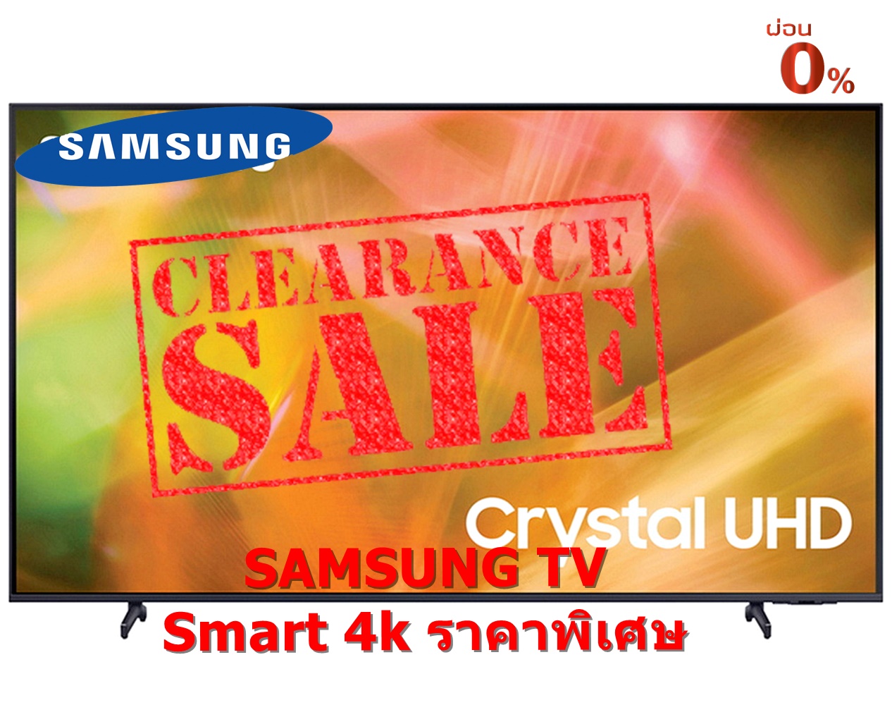 [ผ่อน0%] Samsung TV AU8100 UHD LED (50", 4K, Smart) UA50AU8100KXXT (ชลบุรี ส่งฟรี)