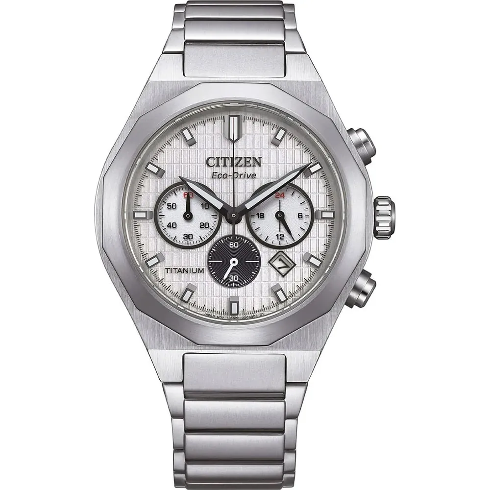 Citizen CA4690-51A นาฬิกาผู้ชาย Zenshin Chronograph Eco-Drive Super-Titanium Men's Watch