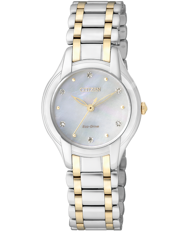 Citizen EM0284-51D นาฬิกาผู้หญิง Citizen Eco-Drive Mother of Pearl Women's Watch