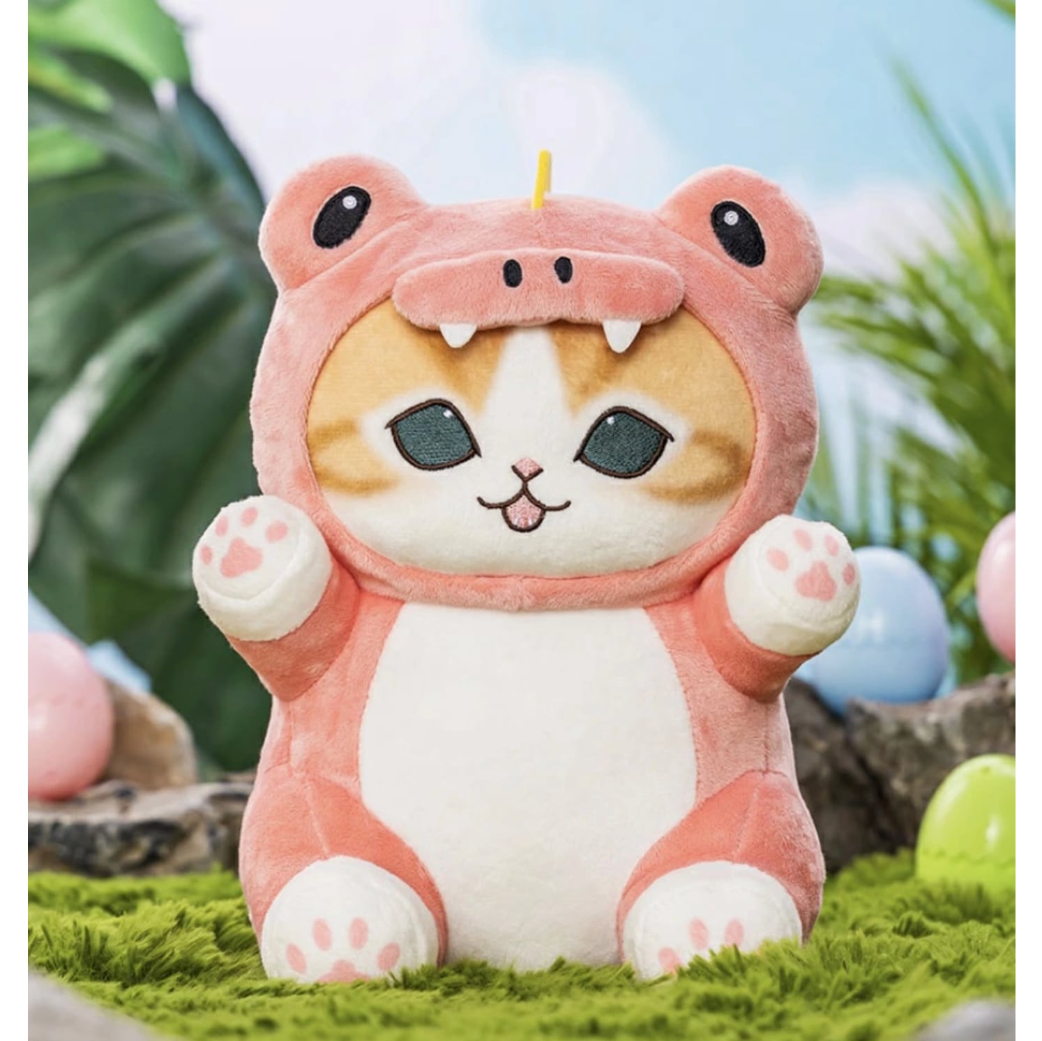 [PRE-ORDER] ตุ๊กตา Mofusand Kaiju Cat แมวโมฟุ มอนสเตอร์ ชมพู ขนาด สูง 25 cm 【かいじゅうにゃん】mofusand かいじゅうにゃん BIG ぬいぐるみ