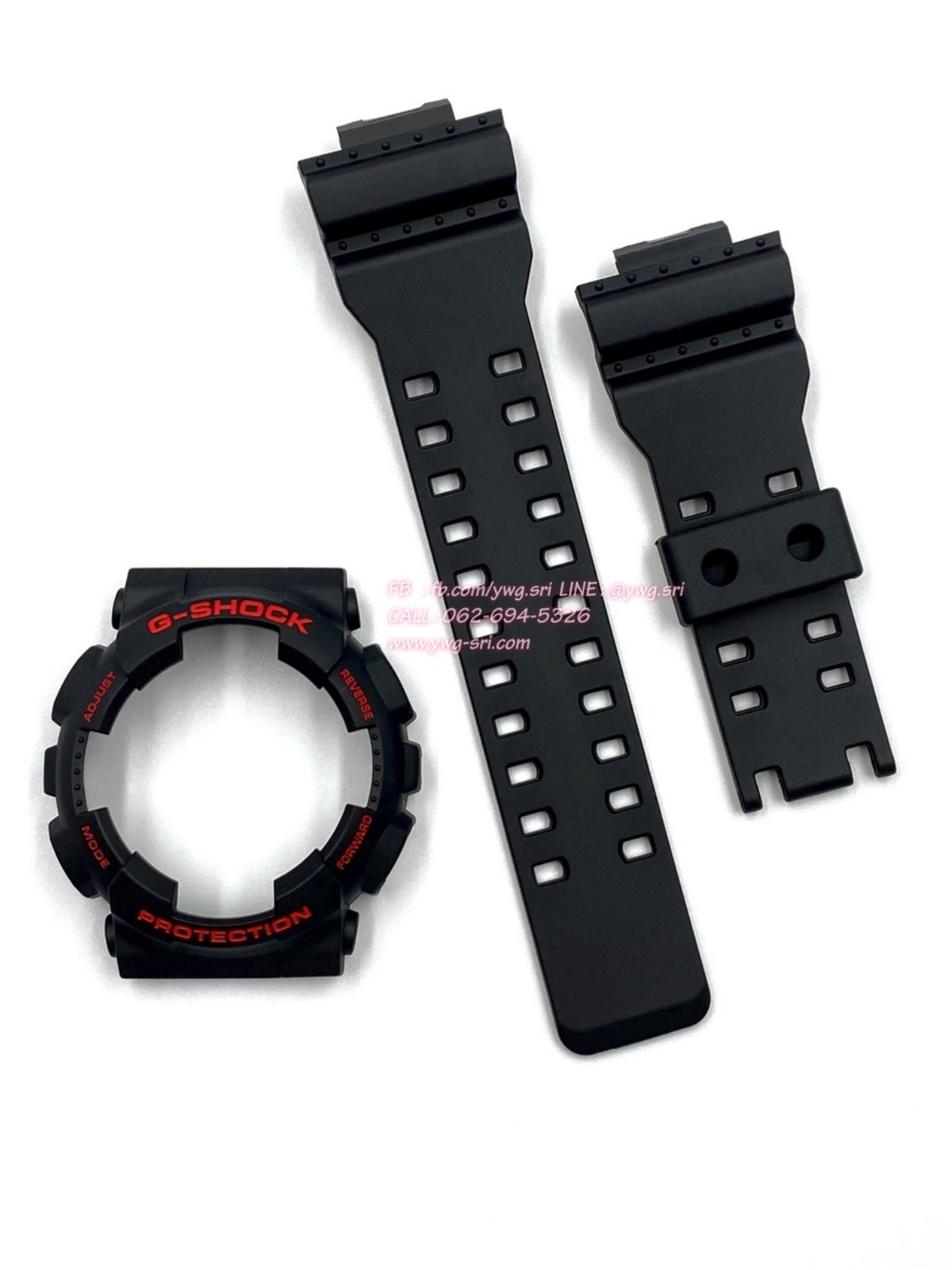 กรอบสาย G-SHOCK แท้✅ สีดำด้านฟอนต์แดง ใส่ได้กับรุ่น GA-100 ,GA-110 ,GA-120 ,GA-140 ,GAX-100 ,GD-100 ,GD-120