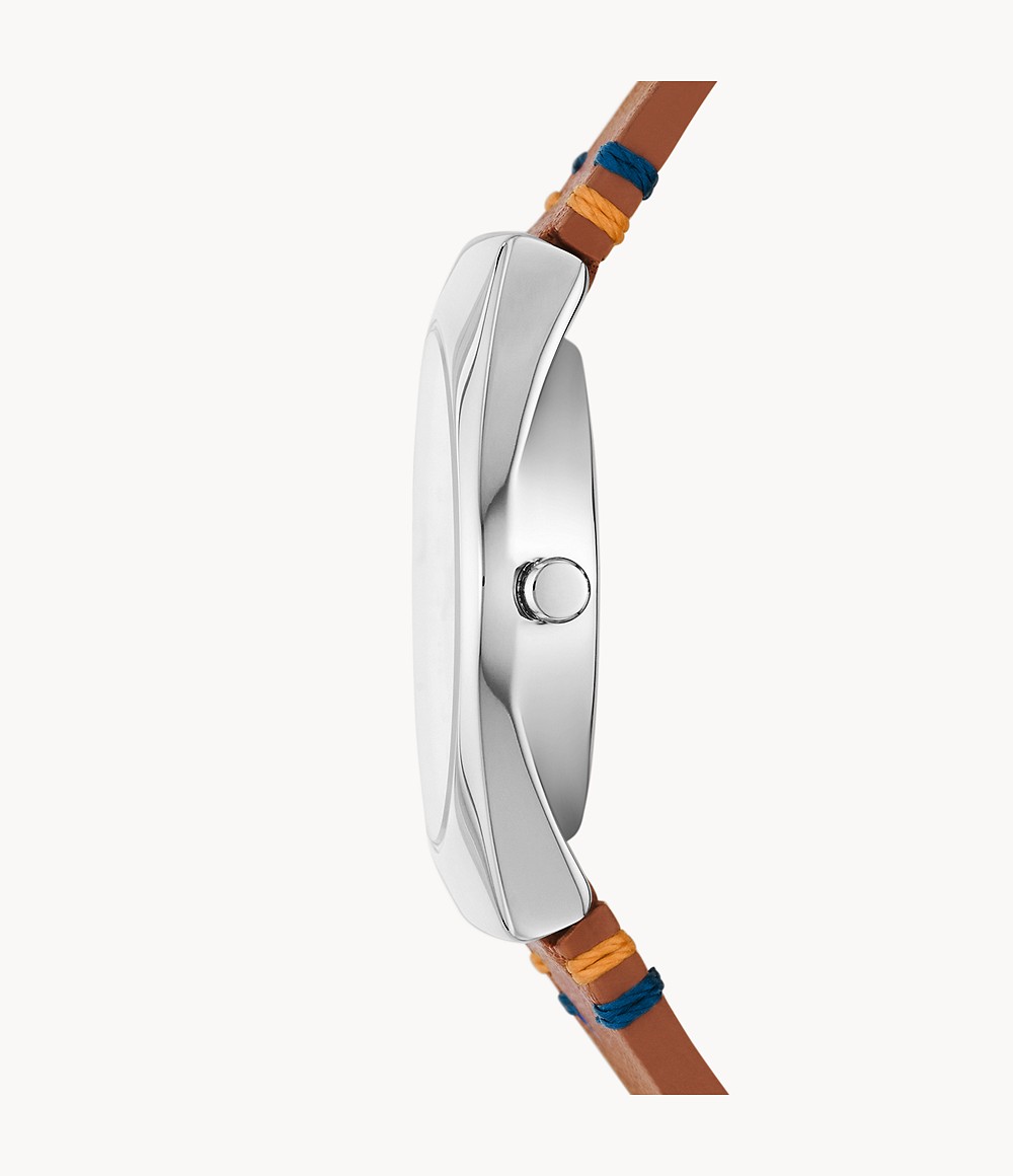 Skagen SKW3086 นาฬิกาผู้หญิง Skagen รุ่น SKW2837, Grenen Lille Solar Halo Light Brown Leather Women's Watch