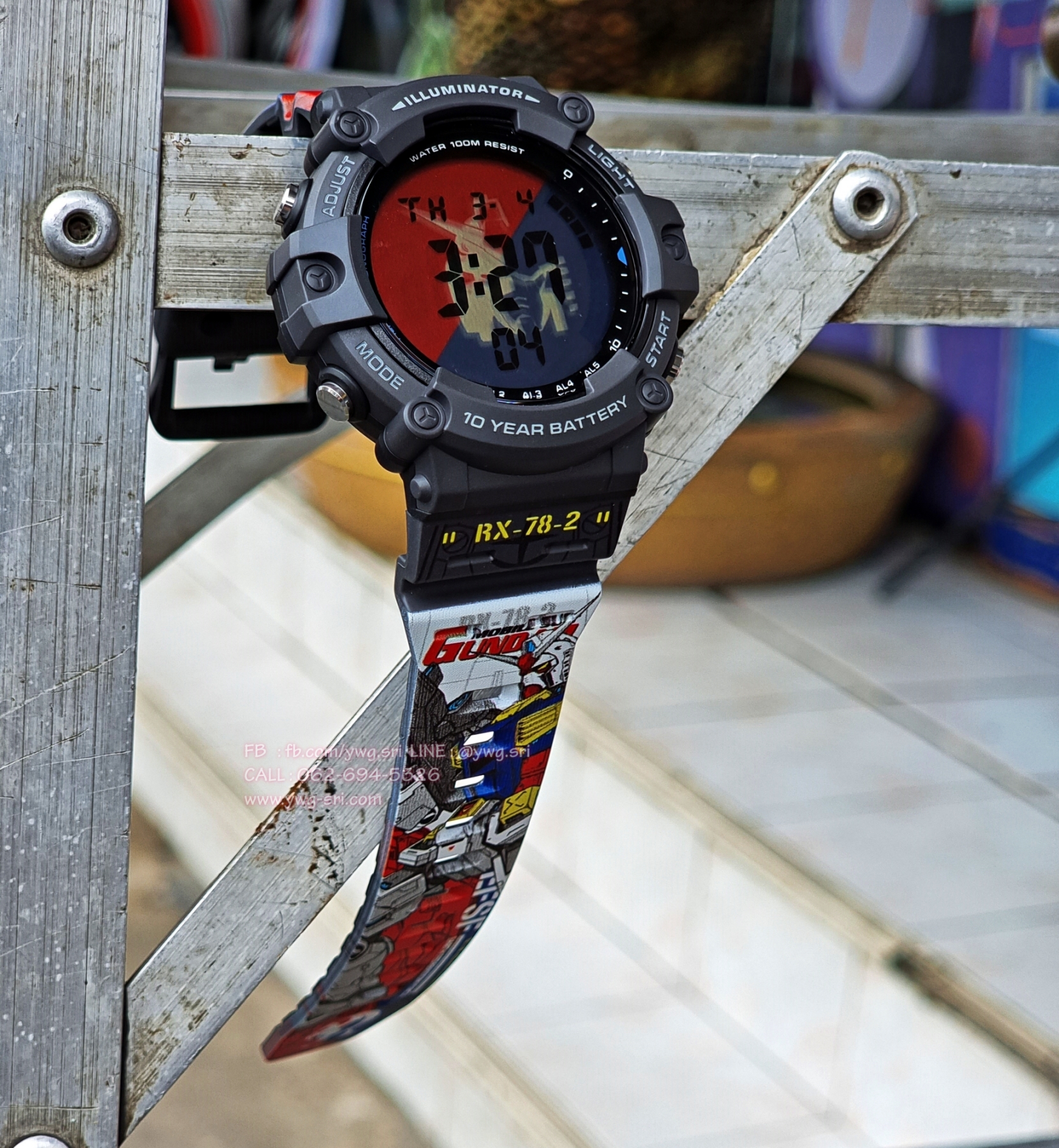 CASIO CUSTOM RX-78-2 Gundam (AE-1500WH) แบบ3
