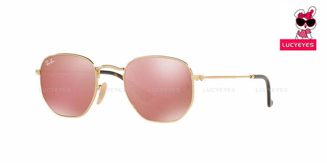 RayBan RB3548N 001/Z2 HEXAGONAL FLAT LENSES