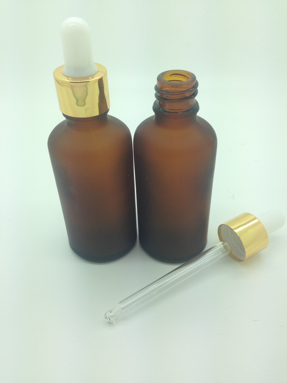 ขวดดร็อปเปอร์สีชาขุ่น จุกทอง