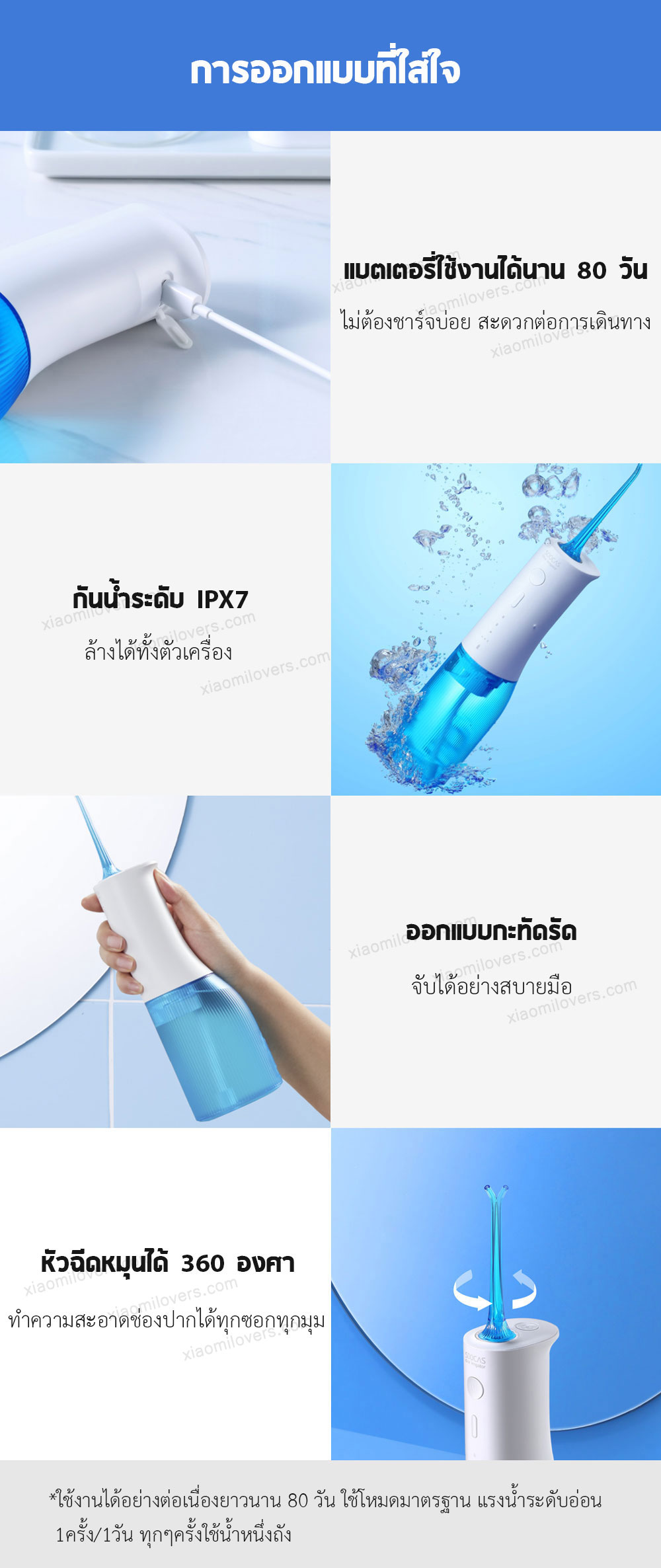 Xiaomi SOOCAS W3 Pro Portable Oral Irrigator - เครื่องฉีดน้ำทำความสะอาดฟัน SOOCAS W3 Pro