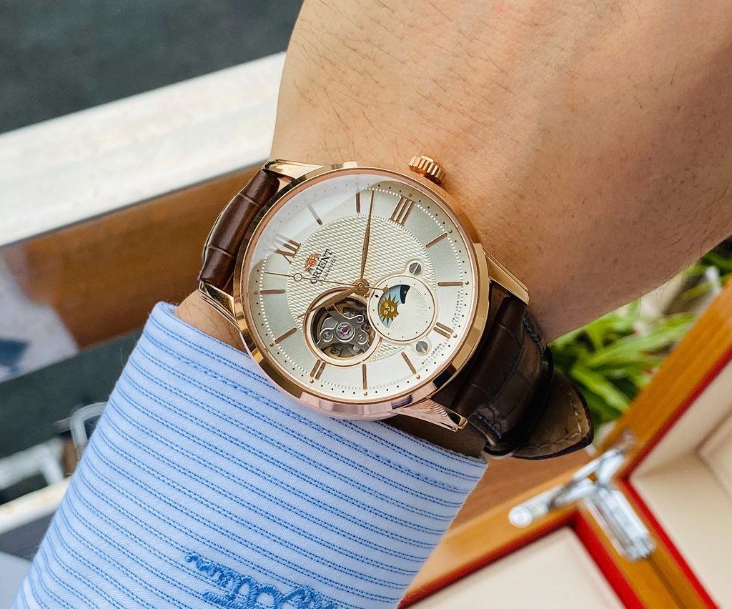 Orient RA-AS0009S10B นาฬิกาผู้ชาย Moonphase Automatic Men's Watch