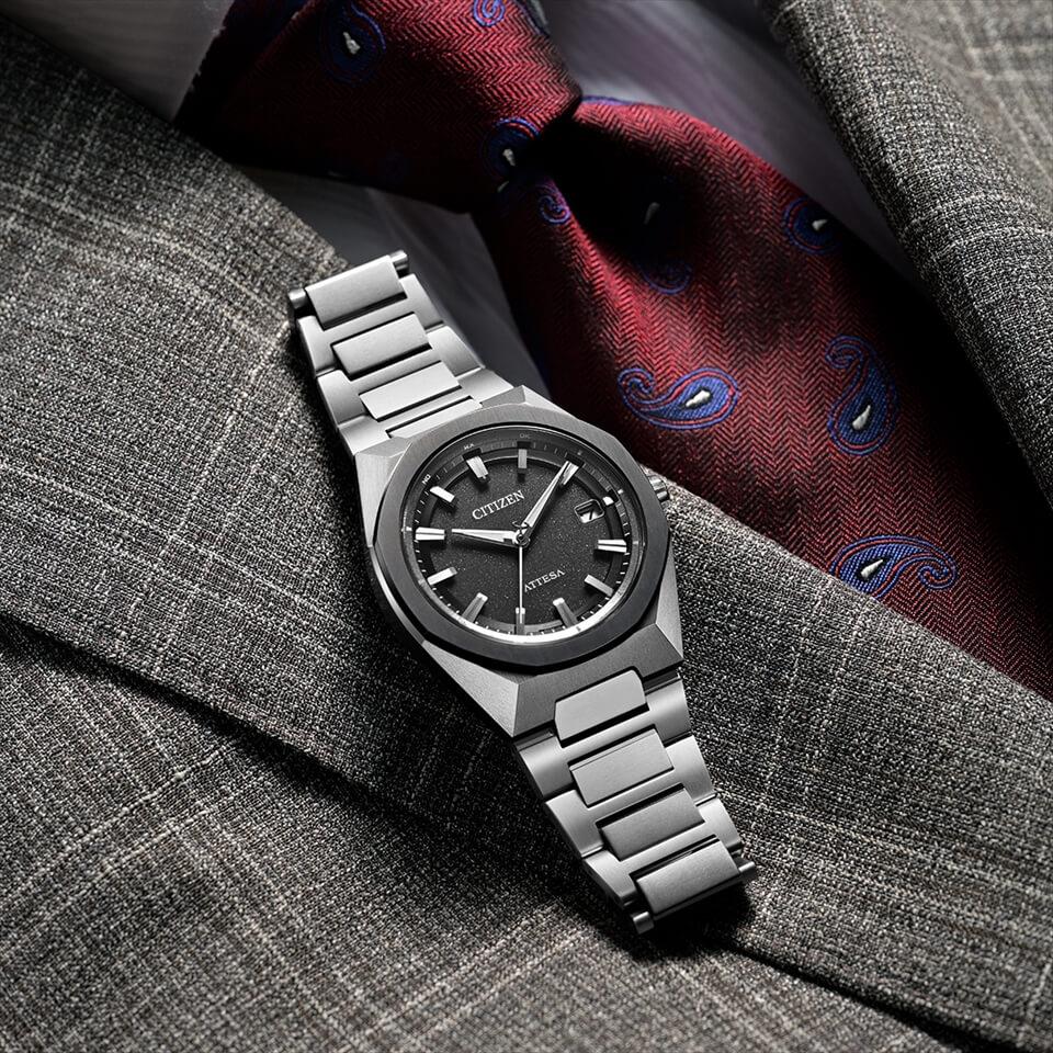 Citizen CB3044-55E นาฬิกาผู้ชาย Eco-Drive Attesa Titanium Radio-Controlled Made in Japan Men's Watch