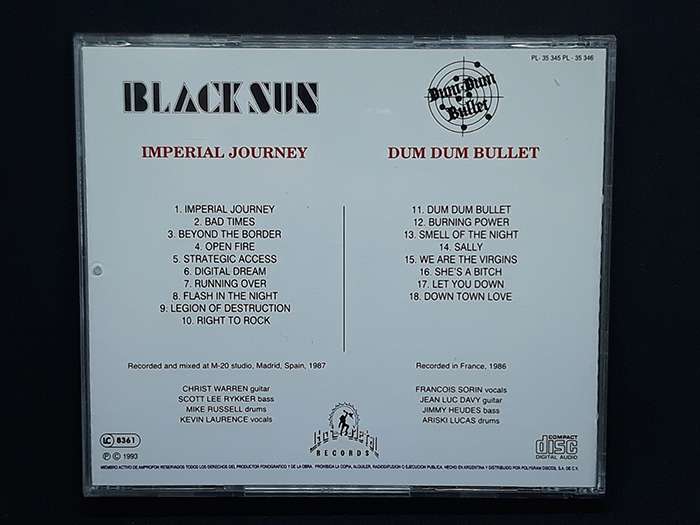 BLACK SUN/DUM DUM BULLET'Split' CD