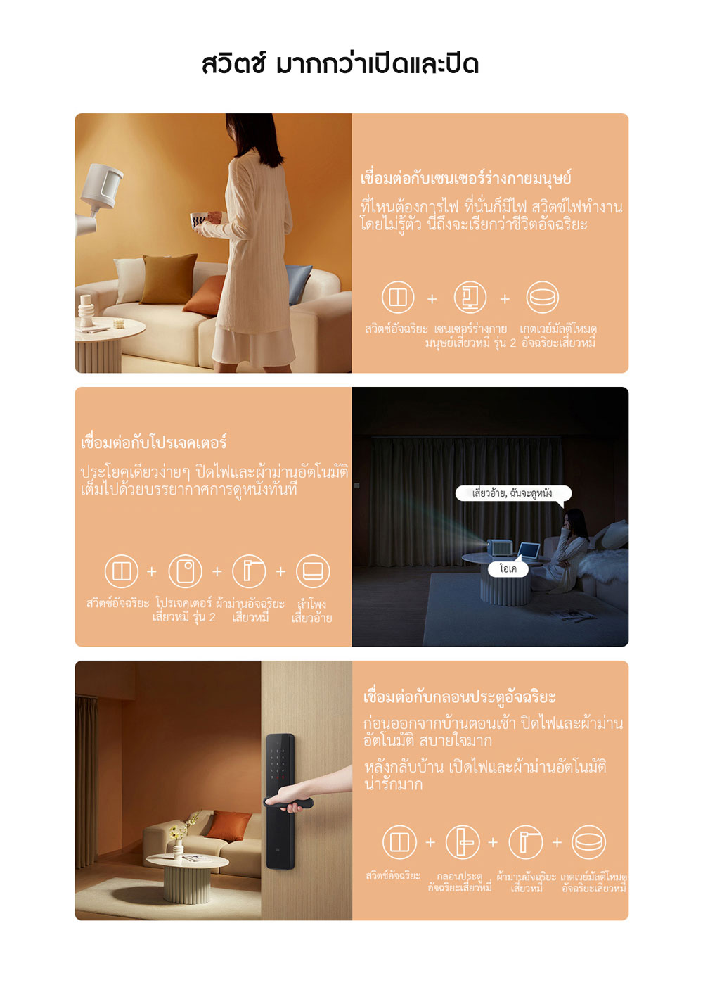 Xiaomi Smart Wall Switch - สวิทซ์ไฟบ้านอัจฉริยะเสี่ยวหมี่ (BLE Mesh) (L+N) (CN)