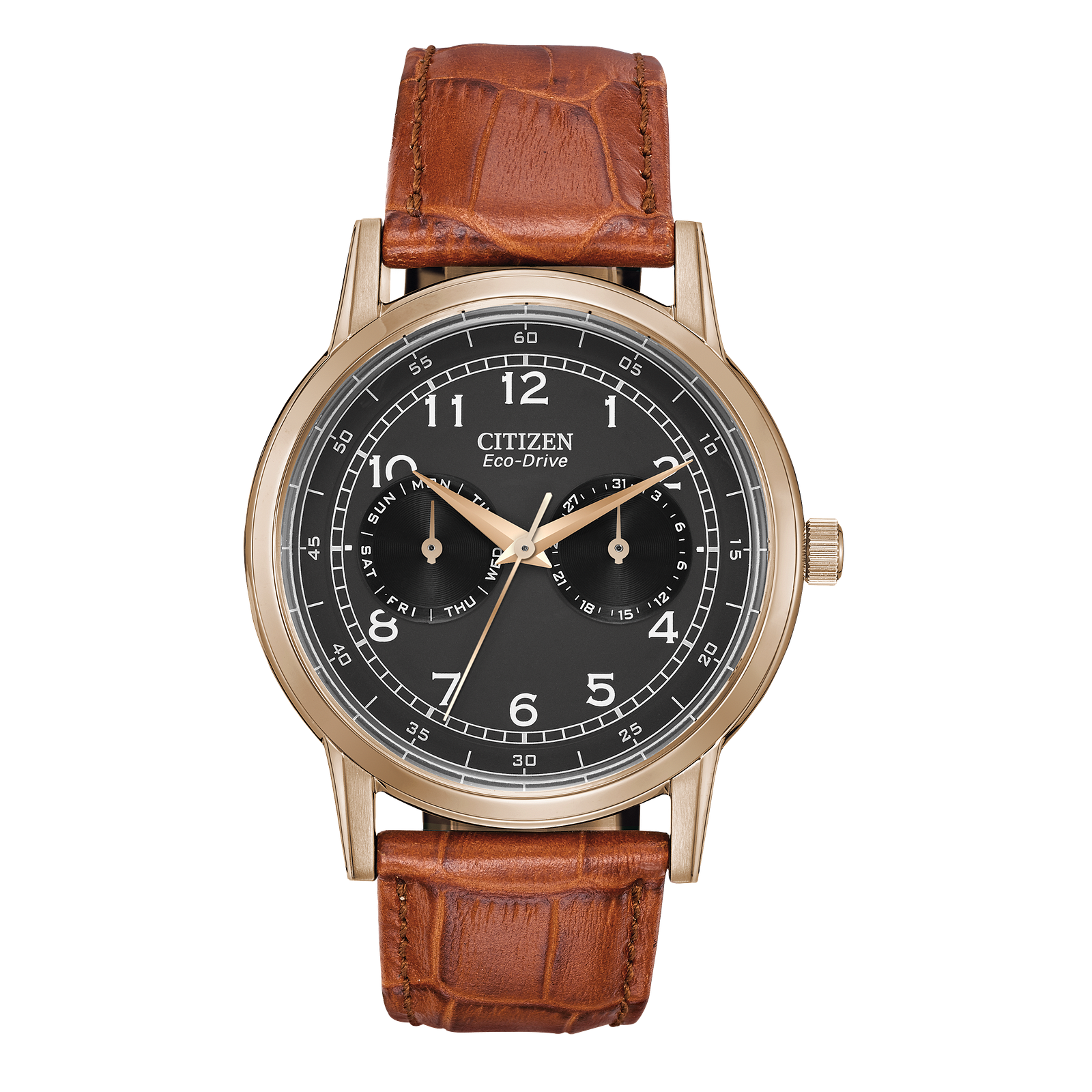Citizen AO9003-08E นาฬิกาผู้ชาย Eco-Drive Multi-Dial Calendar Men's Watch