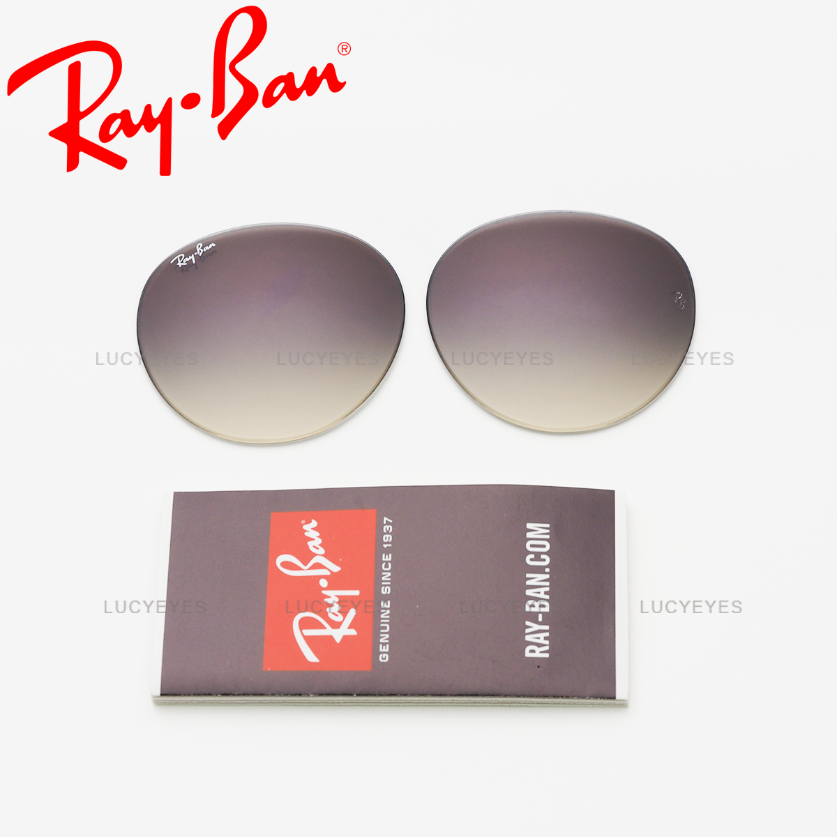 เลนส์ RAYBAN แท้ 100% RB3447, ROUND METAL, เลนส์สีเทาไล่สี