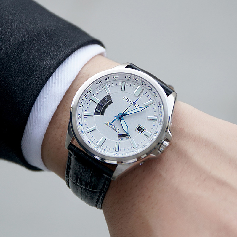 Citizen CB0180-11A นาฬิกาผู้ชาย Eco-Drive Radio Controlled Perpetual World Time Men's Watch