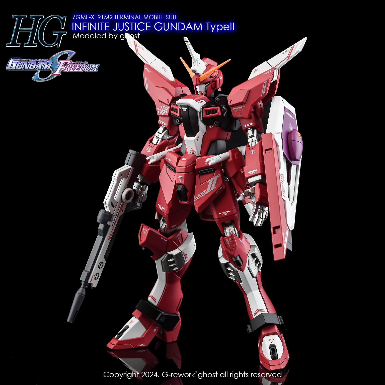 G-REWORK CUSTOM DECAL HG 1/144 INFINITE JUSTICE GUNDAM TYPE 2