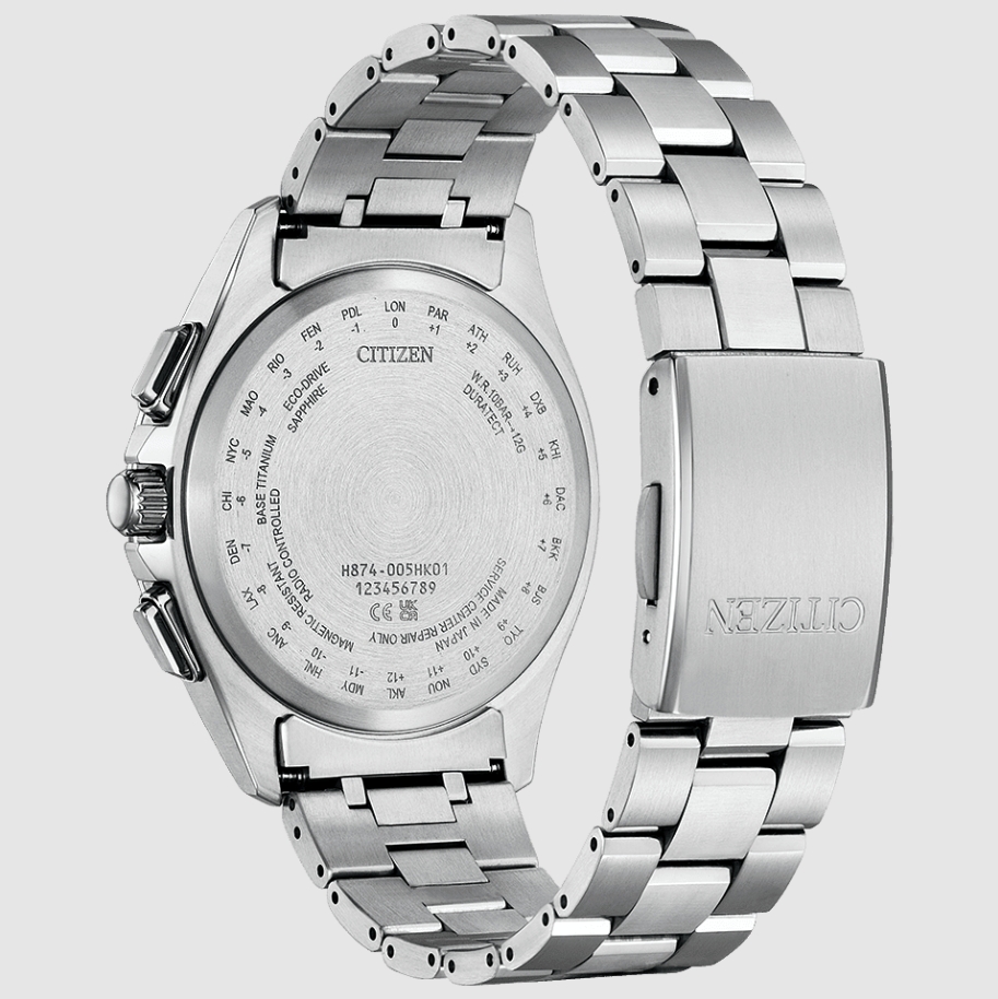 Citizen BY1001-66E นาฬิกาผู้ชาย Attesa Radio Controlled Eco-Drive Titanium Men's Watch