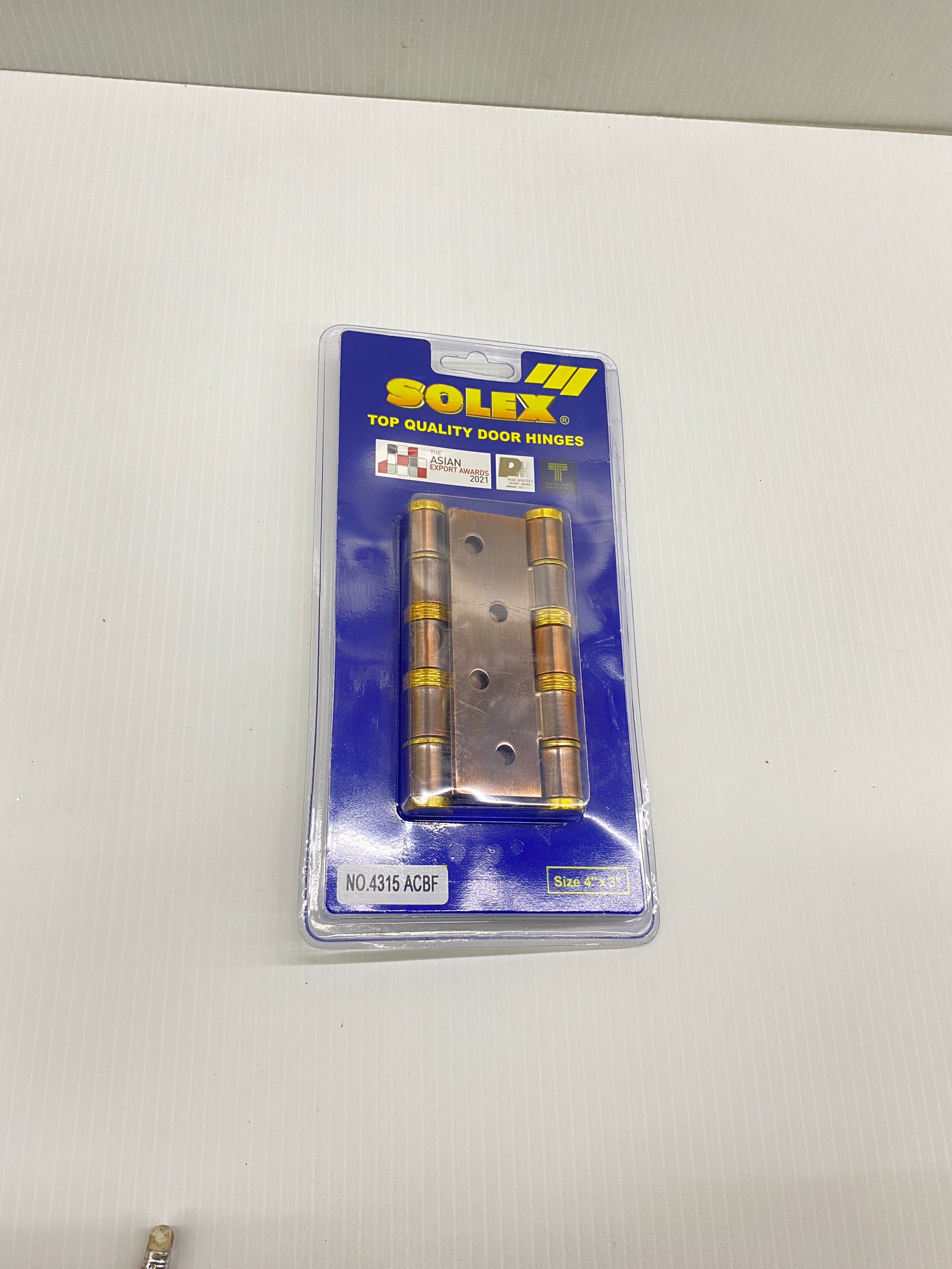 SOLEX บานพับประตู หล็ก แกนใหญ่ No.4315 ACBF (แพ็ค 2 ชิ้น) สีทองแดงรมดำ ลูกปืนหัวตัด 4 x3 นิ้ว