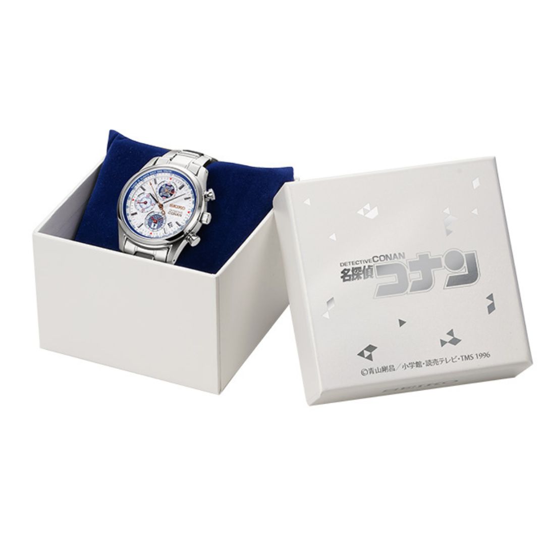 [PRE-ORDER] นาฬิกาโคนัน Detective Conan x SEIKO Chronograph Official Watch รุ่น Conan Edogawa มีเลข Serial number ไม่ซ้ำใคร นาฬิกาข้อมือ ไซโก้ โคนัน นำเข้าจากญี่ปุ่น 名探偵コナン× SEIKO クロノグラフ 展示用アクリルスタンド付き