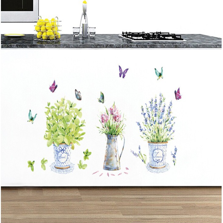 สติ๊กเกอร์ตกแต่งผนัง ขนาด 60x90 ซม. เนื้อ PVC มีกาวในตัว ไม่ทำลายผนัง เซต 2/3