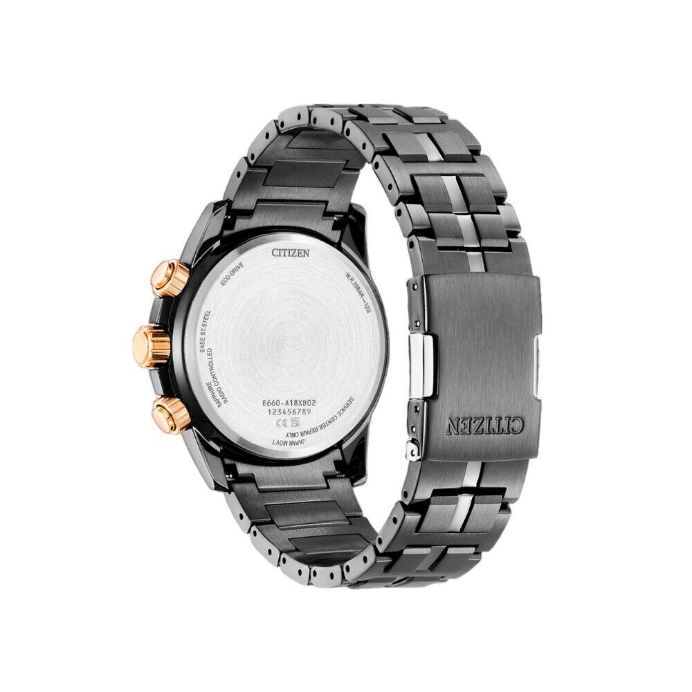 Citizen CB5884-88H นาฬิกาผู้ชาย Eco-Drive Perpetual World Time Chronograph GMT Men's Watch