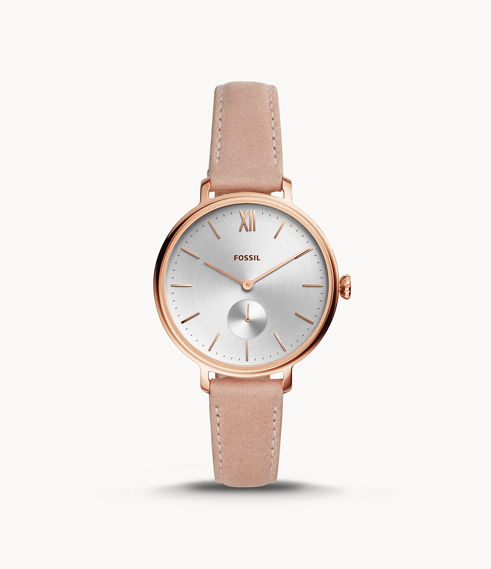 Fossil ES4572 นาฬิกาผู้หญิง Kayla Three-Hand Nude Leather Quartz Women's Watch