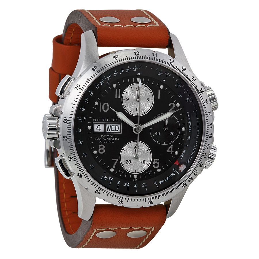 Hamilton H77616533 นาฬิกาผู้ชาย Hamilton รุ่น H77616533, Khaki X-Wind Automatic Chronograph Men's Watch
