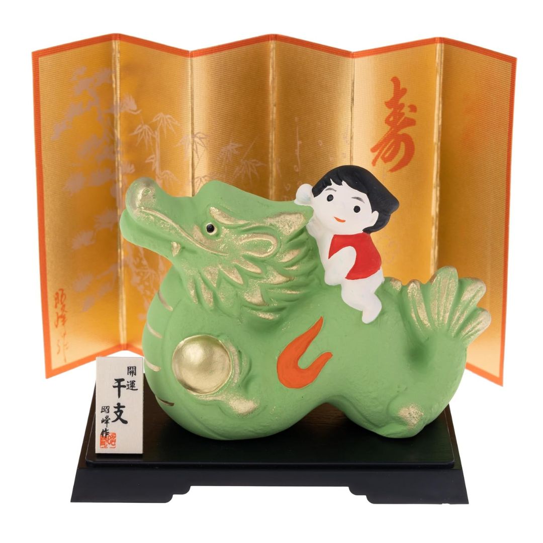 [PRE-ORDER] มังกรเขียว เด็กชายขี่มังกร (M) ฮวงจุ้ยโต๊ะทำงาน เสริมโชคลาภ ปีมังกร นำเข้าจากญี่ปุ่น Dragon Zodiac 2024