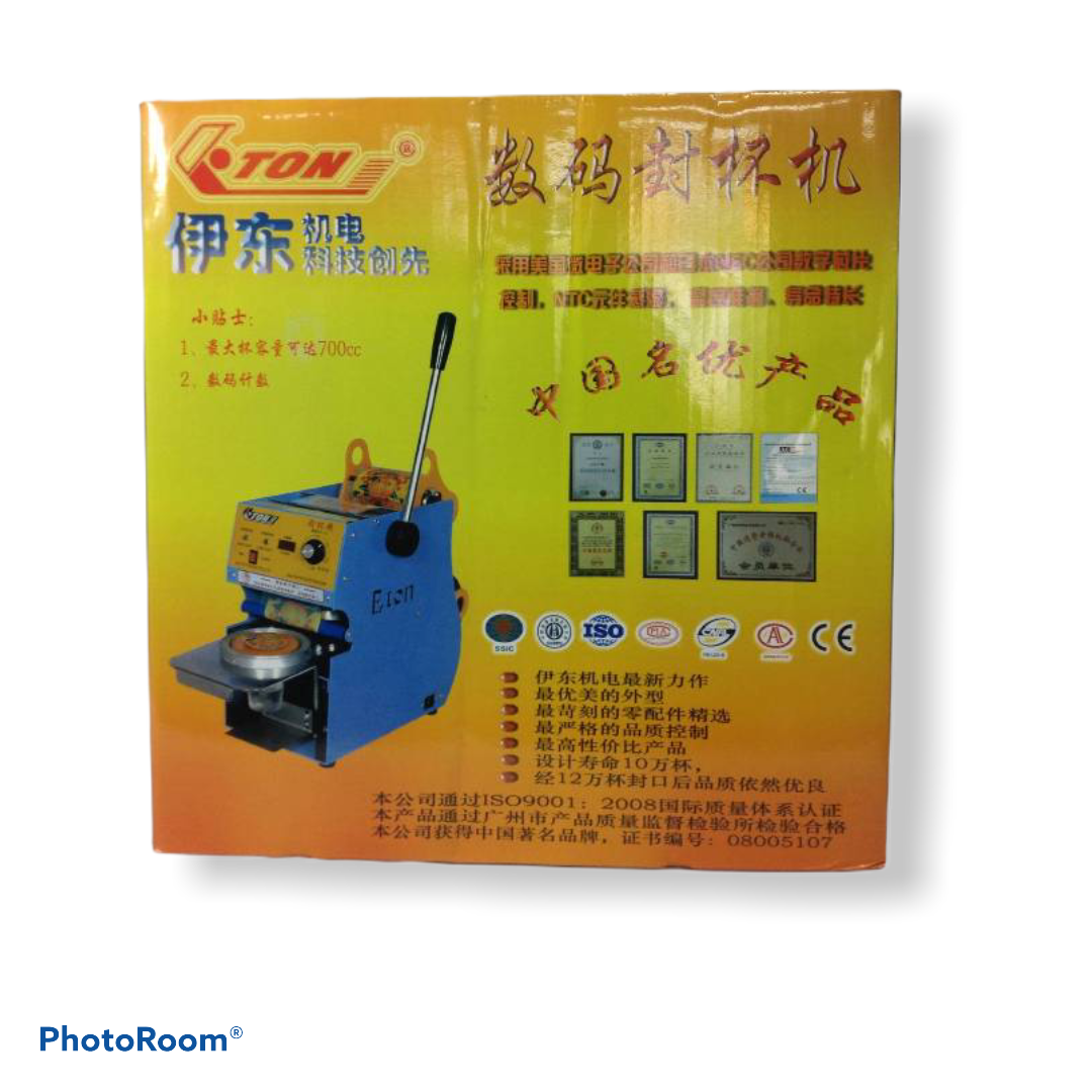 เครื่องซีลปากแก้ว มือโยก ET-D7 ปากแก้ว 9.5 ซม Eton ET- D7 manual cup sealing machine