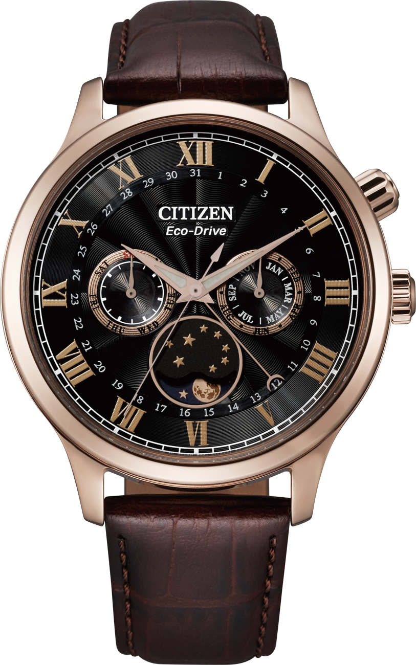 Citizen AP1059-19E นาฬิกาผู้ชาย Eco-Drive Moon Phase Men's Watch