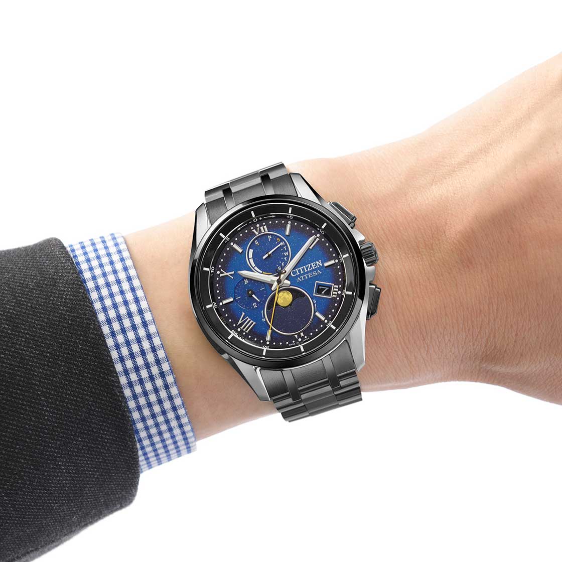 Citizen BY1007-60L นาฬิกาผู้ชาย Attesa Global Radio Controlled Eco-Drive Men's Watch