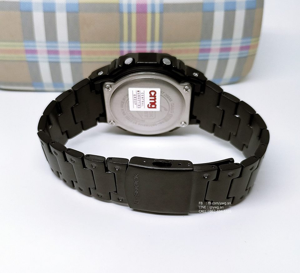 G-SHOCK CUSTOM รุ่น DW-5600 กรอบสายเหล็กดำหน้าเงิน