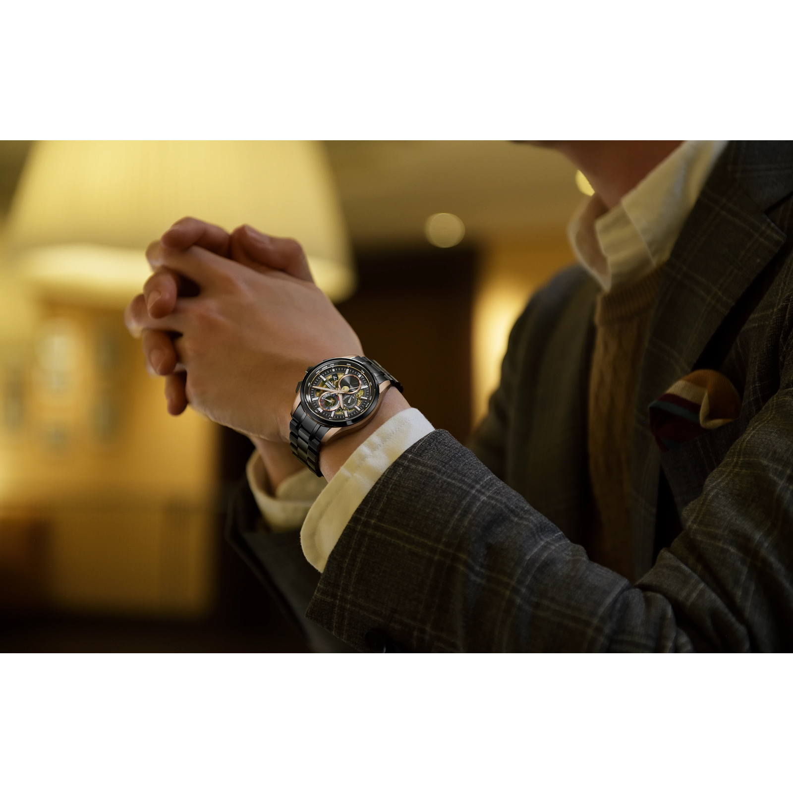 Citizen BY1009-64Y นาฬิกาผู้ชาย Attesa HAKUTO-R Super Titanium™ Eco-Drive Radio Perpetual Moon Phase Limited 2,100 Men's Watch