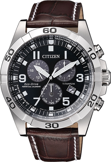 Citizen BL5551-06L นาฬิกาผู้ชาย Eco-Drive Brycen Super Titanium Chronograph Perpetual Men's Watch