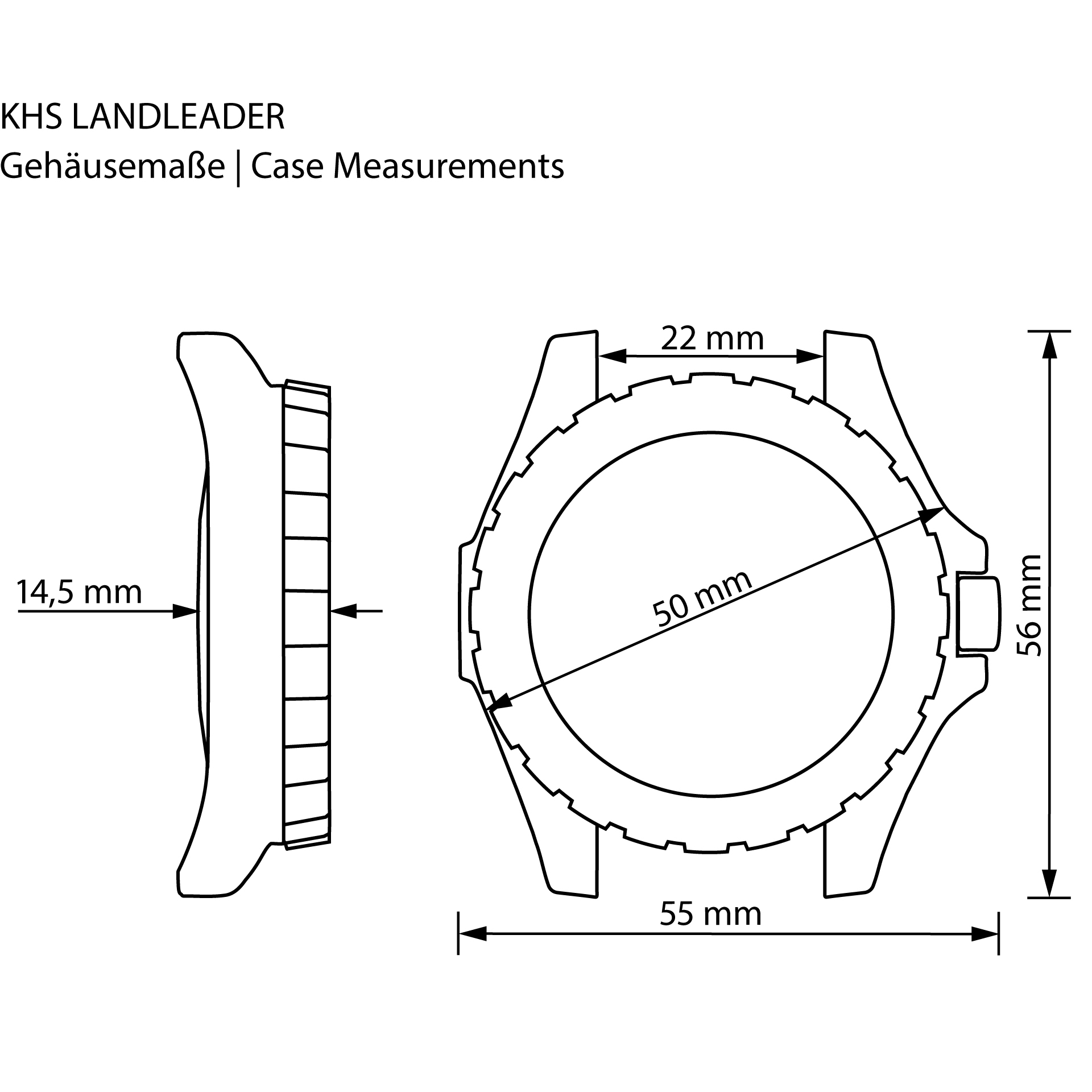 KHS Tactical KHS.LANS.NB นาฬิกา Landleader Quartz Watch
