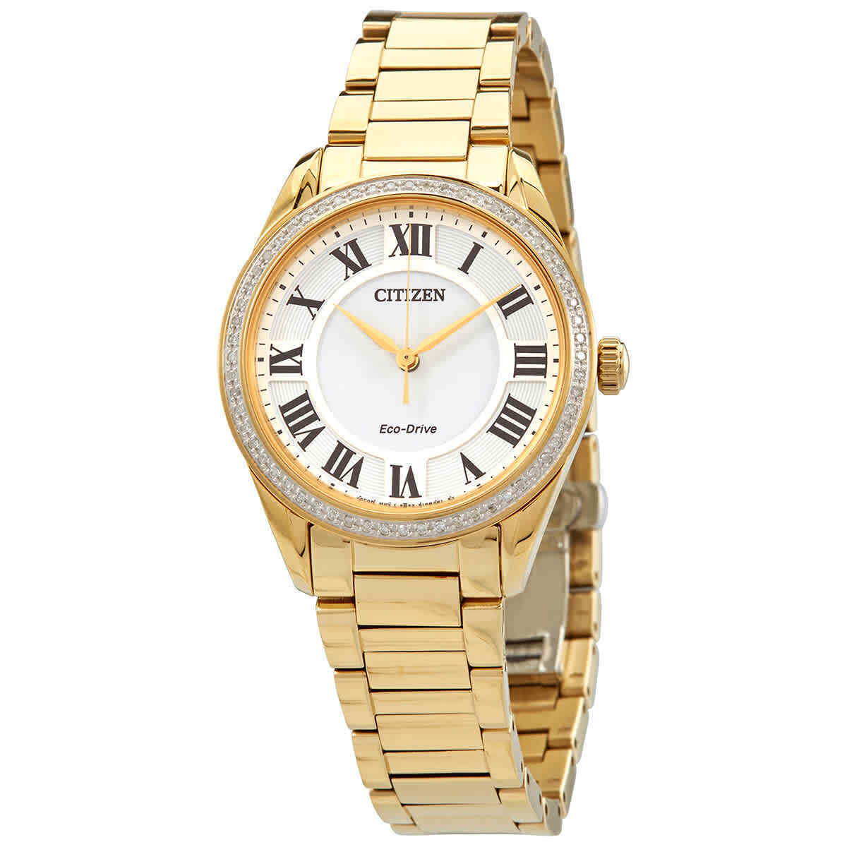 Citizen EM0882-59A นาฬิกาผู้หญิง Eco-Drive Arezzo Diamond Women's Watch